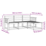 Outdoor Sofa Set 4 pcs White 189.5 x 122.5 x 73 cm 3387448