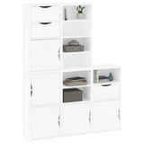 Side Cabinets 5 pcs "ODDA" White 40x24x79 cm Solid Wood Pine 3365365