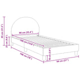 Children's Bed Frame with Headboard Cream 90 x 190 cm 42011033