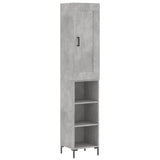 Highboard Concrete Grey 34,5x34x180 cm Engineered Wood 3200325