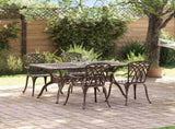 Garden Dining Set 5 pcs Bronze Aluminium 3334676