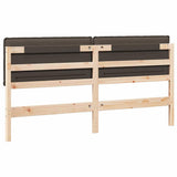 Upholstered Headboard Natural and Taupe 180 cm Solid Pine Wood 880001