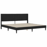 Bed Frame with Headboard Black 180 x 200 cm Velvet 42027538