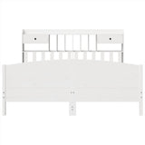 Bookcase Bed without Mattress White 180x200 cm Super King Solid Wood Pine 3323135