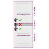 Interior Door White 78 x 211 cm Plywood 42052392