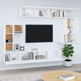 Wall-mounted TV Cabinet White Engineered Wood 3114590