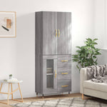 Highboard Grey Sonoma 69.5x34x180 cm Engineered Wood 3195945