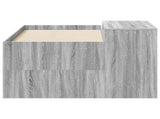 Kids'High Bed Frame with Desk Grey Sonoma Engineered Wood 3422672