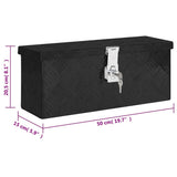 Storage Box Black 50x15x20.5 Aluminium 152247