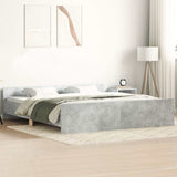 Bed Frame without Mattress Concrete Grey 180x200 cm Super King 3203771
