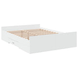 Bed Frame with Drawers without Mattress White 135x190 cm Double 3280314