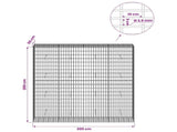 Gabion with 3.5 mm Wire and 5x10 cm Mesh 200x50x200 cm 3462862