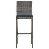 5 Piece Garden Bar Set Grey Solid Wood Acacia and Poly Rattan 3295297
