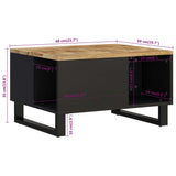 Coffee Table 60x50x35 cm Solid Wood Mango 352865