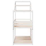 Bunk Bed without Mattress White 90x200 cm Solid Wood Pine 3282040