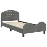 Children's Bed Frame with Headboard Dark Grey 90 x 200 cm 42011128
