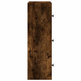 Bookcase Smoked Oak 40x24x77 cm Engineered Wood 860368
