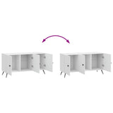 TV Cabinet High Gloss White 99 x 34.5 x 50 cm Engineered Wood 895639