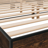 Bed Frame without Mattress Smoked Oak 200x200 cm 3280219