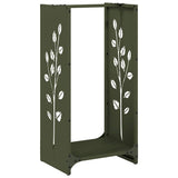 Firewood Rack Olive Green 40x30x80 cm Cold-rolled steel 864222