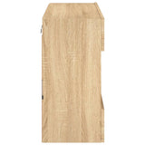 TV Wall Cabinet with LED Lights Sonoma Oak 78.5x30x60.5 cm 837101