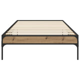 Bed Frame Artisian Oak 80 x 200 cm Engineered Wood 8009135