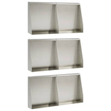Retaining Wall 6 pcs 40 x 12 x 30 cm Stainless Steel Silver 3449139