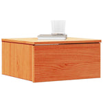 ZNTS Wall-mounted Bedside Table Wax brown 37 x 35 x 18.5 cm 873485