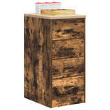 Garage Storage Cabinet Smoked Oak 40x51x85 cm Solid Wood Pine 860593