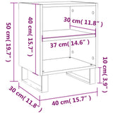 Bedside Cabinets 2 pcs Grey Sonoma 40x30x50 cm Engineered Wood 826809