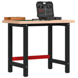 Workbench 100x60x83 cm Solid Wood Beech Rectangular 3309661