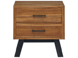 Bedside Table Natural 40 x 35 x 55 cm Solid Teak Wood 42017951
