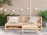 Garden Sofa 2-Seater Solid Wood Pine 837942