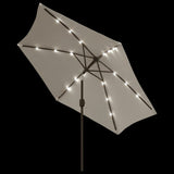 LED Cantilever Garden Parasol 3 m Sand White 42204