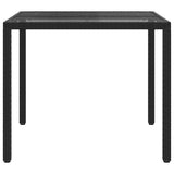 Garden Table Black 90 x 90 x 75 cm Poly Rattan 362533