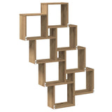 Wall Cube Shelf Artisan Oak 90x15x119.5 cm Engineered Wood 856597