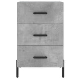 Bedside Cabinet Concrete Grey 40x40x66 cm Engineered Wood 827672