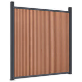 Fence Panel Brown 1391x186 cm WPC 3282805