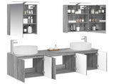 Bathroom Cabinet Set 5 pcs Grey Sonoma Engineered Wood 3406556