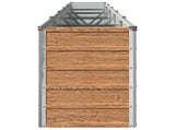 Raised Garden Bed Wood Brown 400 x 40 x 55 cm cold-rolled steel 8006273