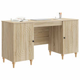 Desk with Shelf Sonoma 142.5 x 50 x 75 cm Engineered Wood 3414578