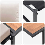 Outdoor Steel Seating 2 pcs Taupe Steel 42004139