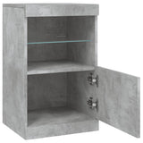 Sideboard with LED Lights Concrete Grey 41x37x67 cm 836682