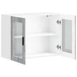 Kitchen Wall Cabinet with Glass Door Porto Grey Sonoma 854093