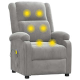Massage Chair Light Grey Velvet 342410