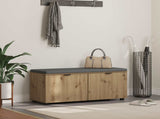 Hall Bench with Cushion with Shelf Artisan Oak 100 x 38 x 46 cm 891495