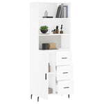 Highboard White 69.5x34x180 cm Engineered Wood 3190037