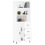 Highboard White 69.5x34x180 cm Engineered Wood 3190037