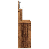 Dressing Table with LED Lights Old Wood 96x40x142 cm 857025