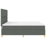 Box Spring Bed with Headboard Dark grey 180 x 200 cm Fabric 3339715